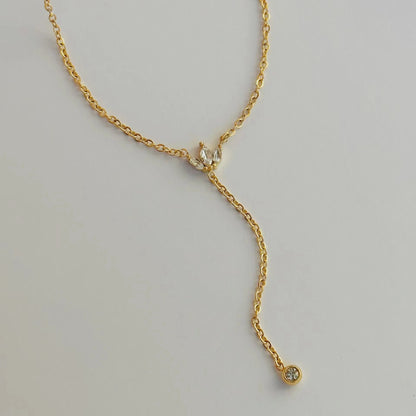 Lunéa Drop Necklace - Zenee - Necklaces