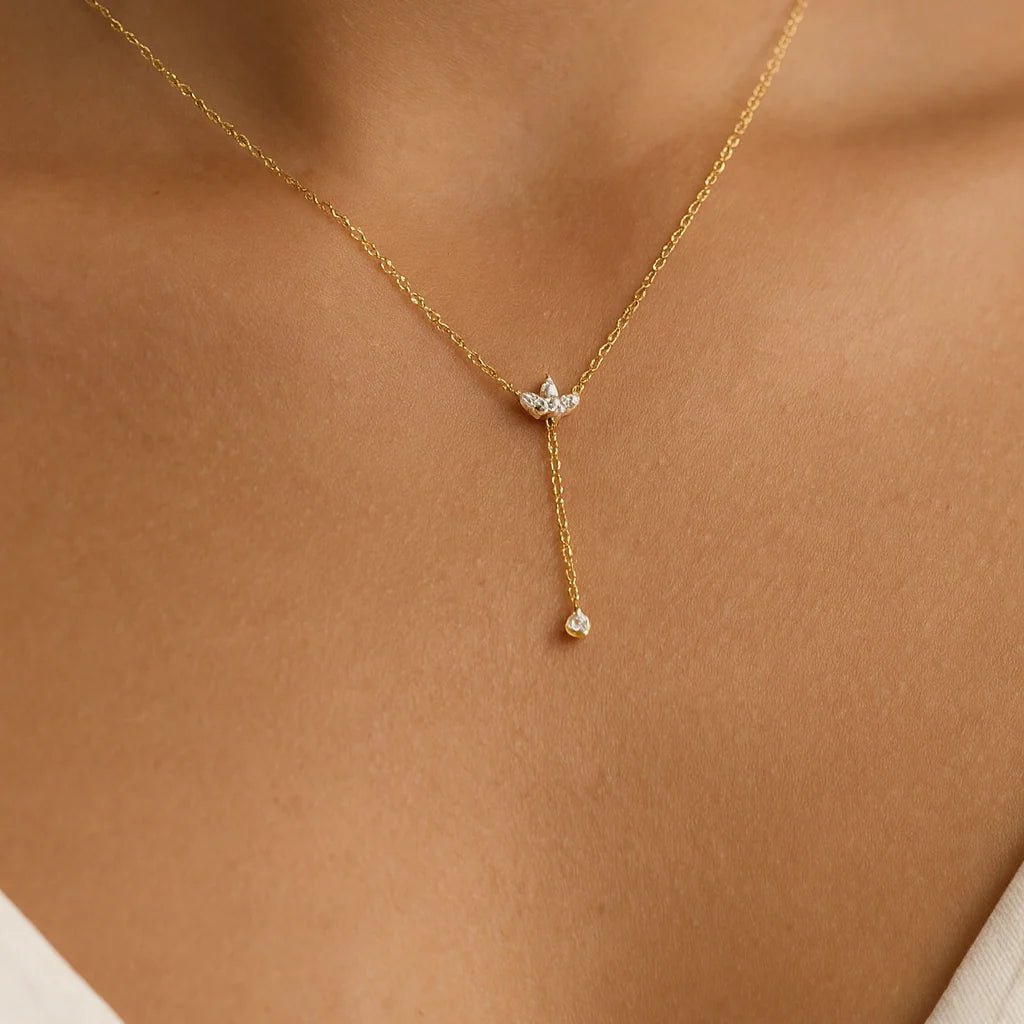 Lunéa Drop Necklace - Zenee - Necklaces