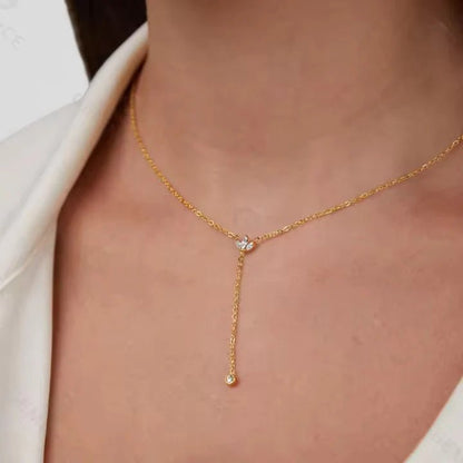 Lunéa Drop Necklace - Zenee - Necklaces