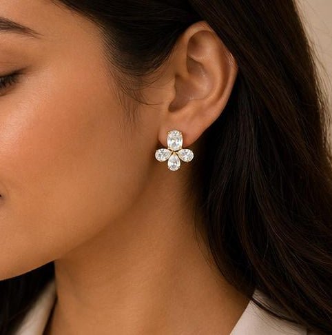 Lunelle Bloom Stud Earrings - Zenee-Earrings