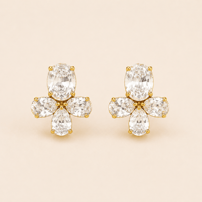 Lunelle Bloom Stud Earrings - Zenee-Earrings