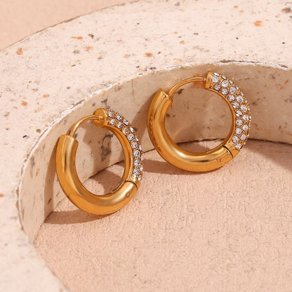 Luxe Halo Spark Hoops - Zenee - Earrings