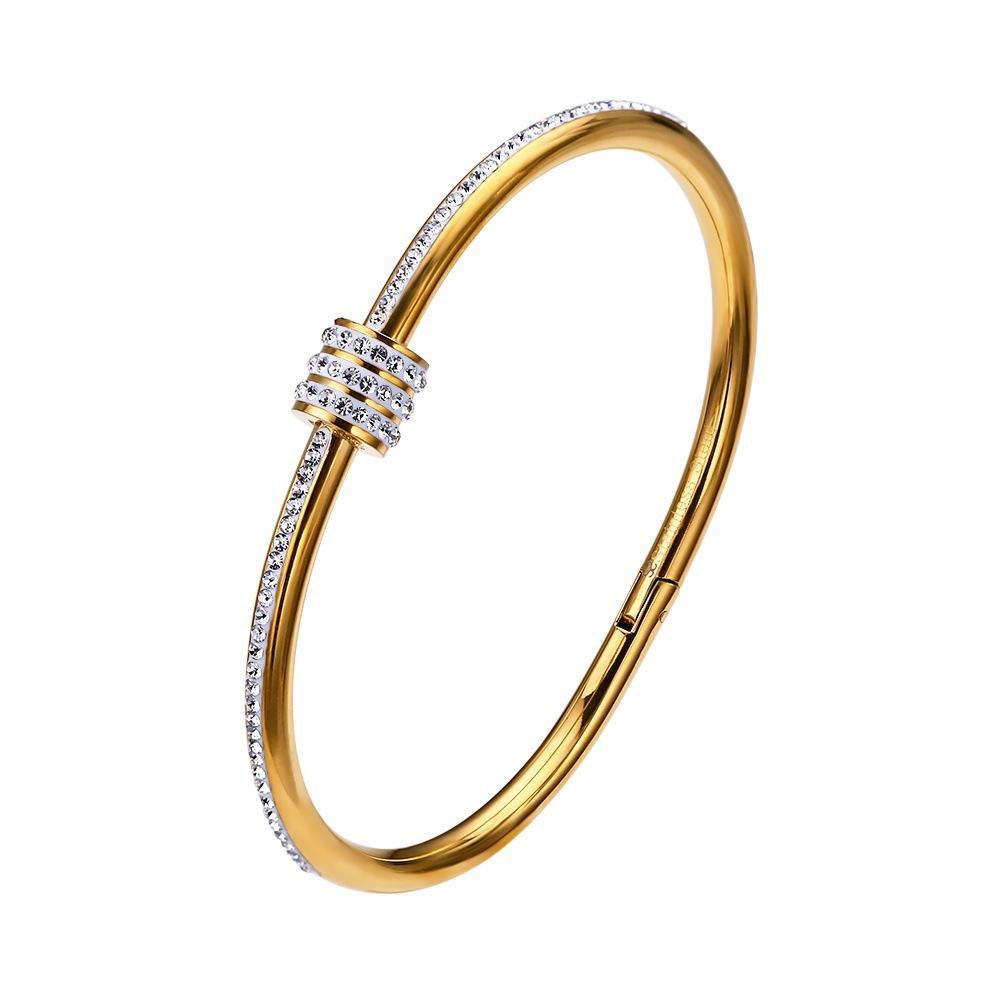 Luxe Orbit Crystal Bangle - Zenee - Bracelets