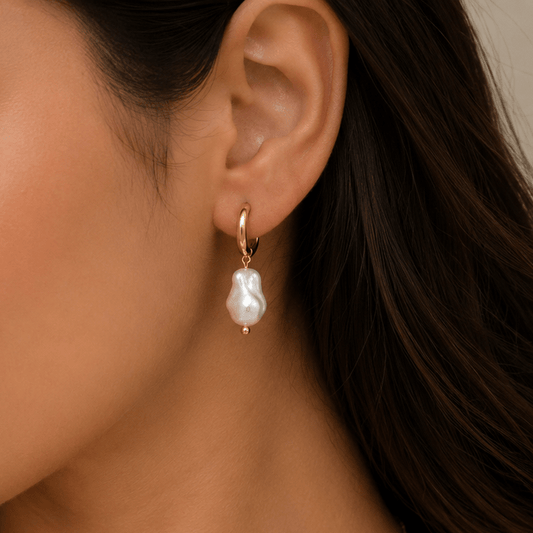 Nerina Pearl Drop Earrings - Zenee-Earrings