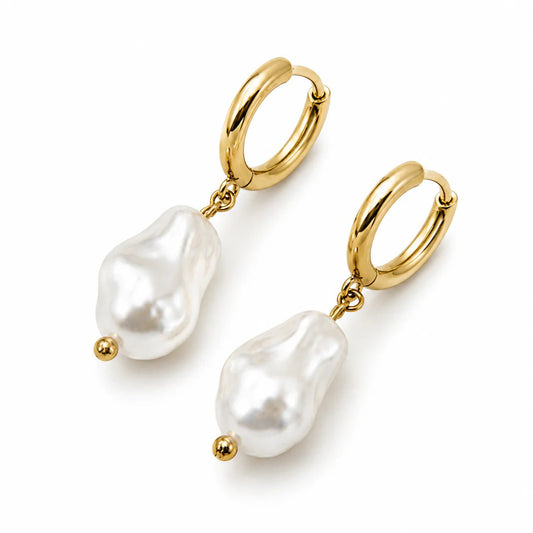Nerina Pearl Drop Earrings - Zenee-Earrings