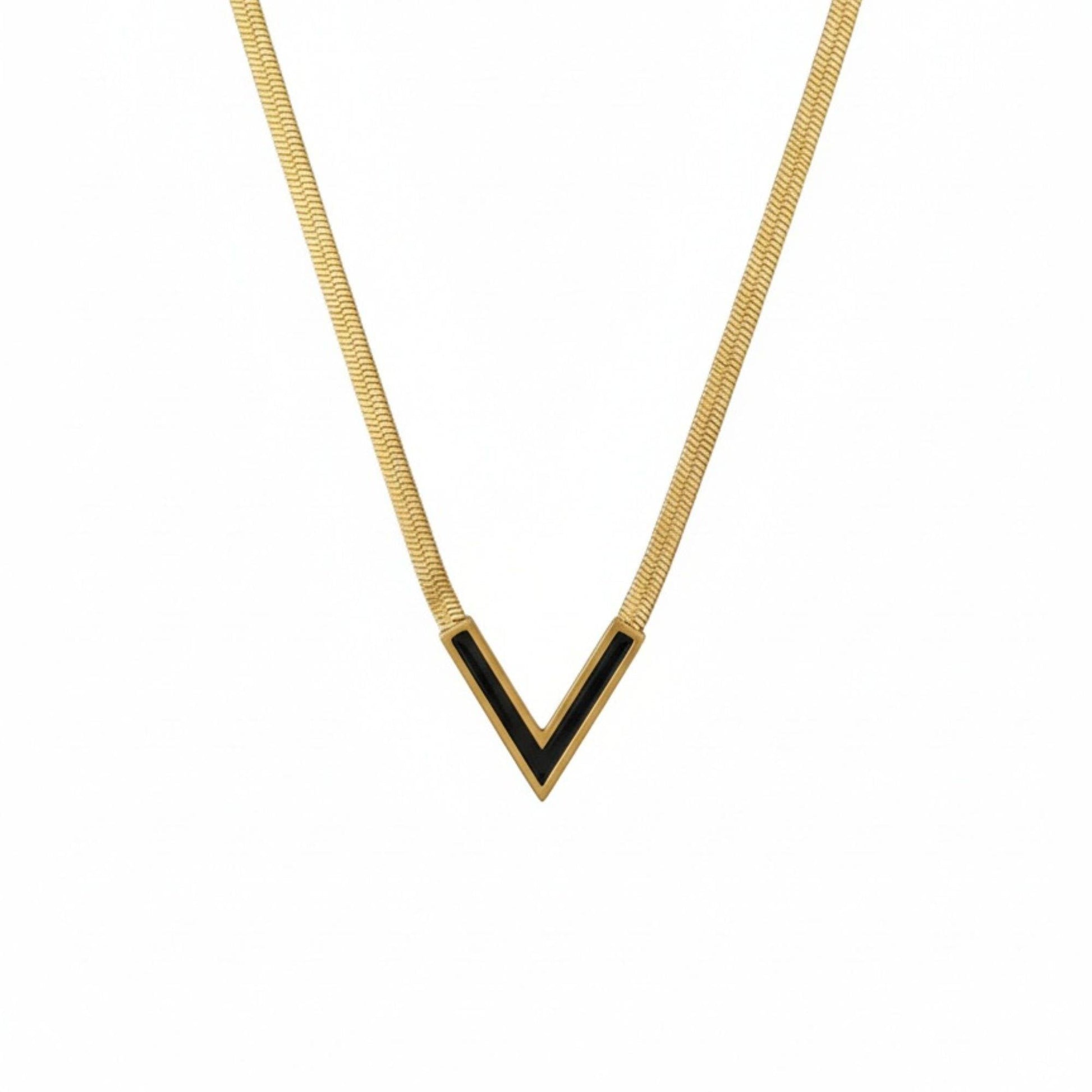 Noir V Luxe Necklace - Zenee - Necklaces