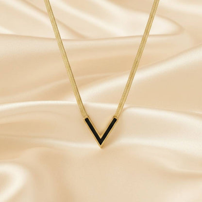 Noir V Luxe Necklace - Zenee - Necklaces