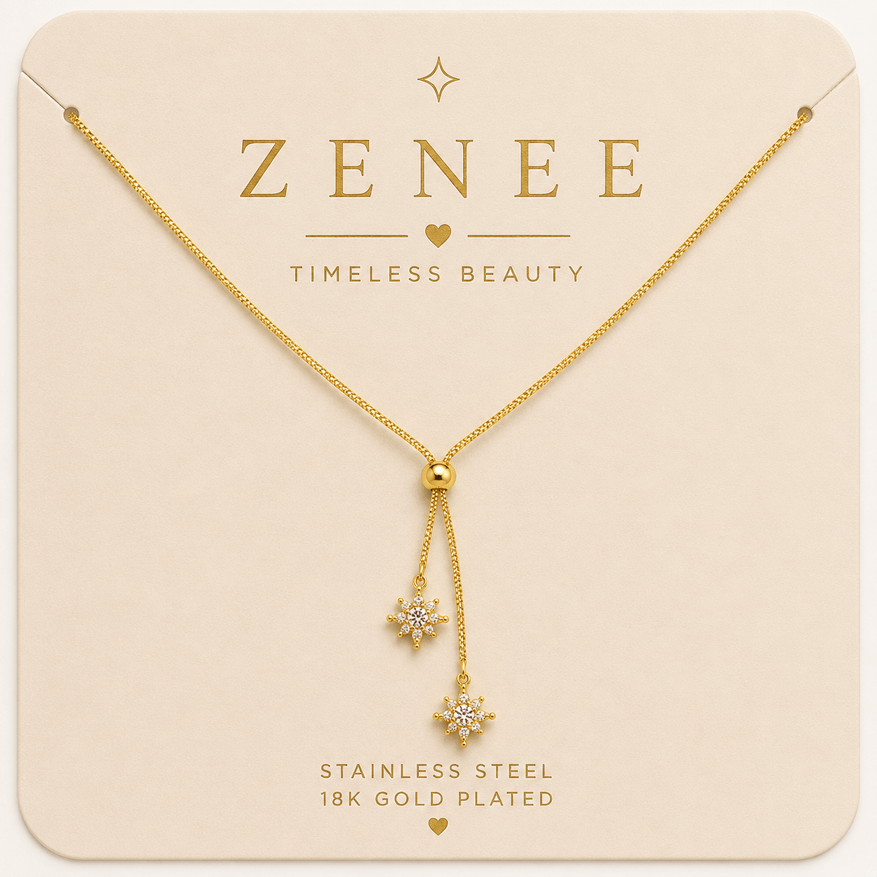 Nova Celeste Slider Necklace - Zenee - Necklaces