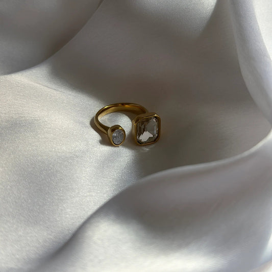 Nova Duo Open Ring - Zenee-Rings