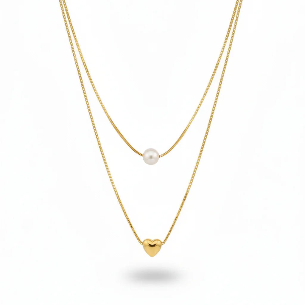 Pearl Amour Layered Necklace - Zenee - Necklaces