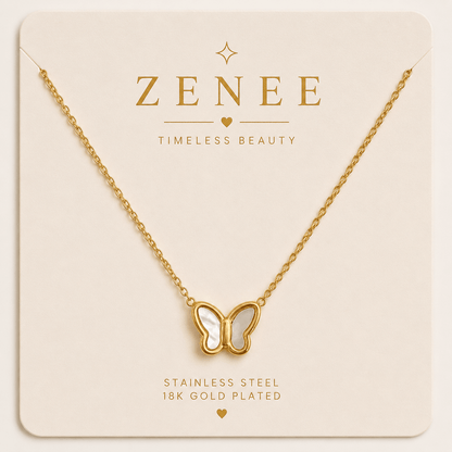 Pearl Flutter Butterfly Necklace - Zenee - Jewelry Sets