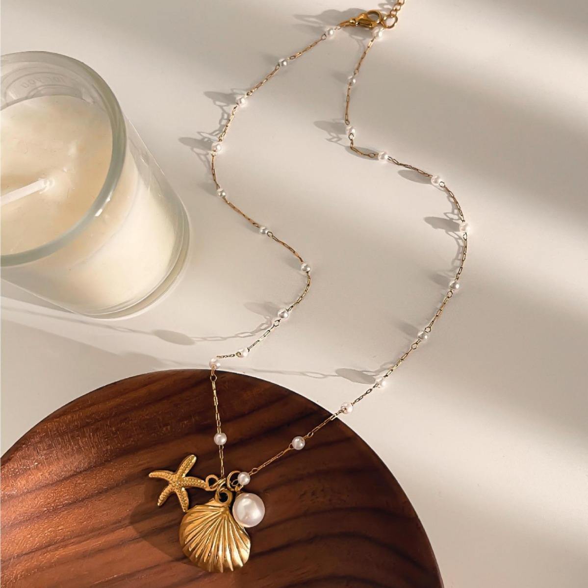 Pearl Tide Charm Necklace - Zenee - Necklaces