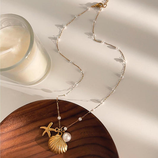 Pearl Tide Charm Necklace - Zenee - Necklaces