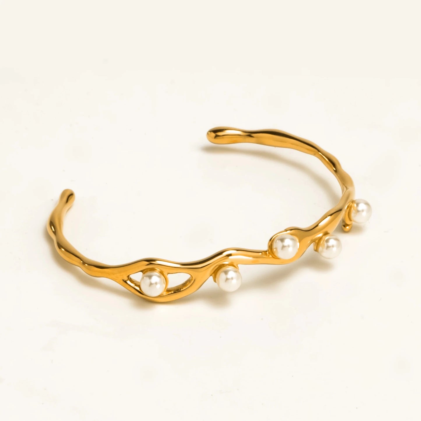 Pearl Tide Cuff Bracelet - Zenee - Bracelets