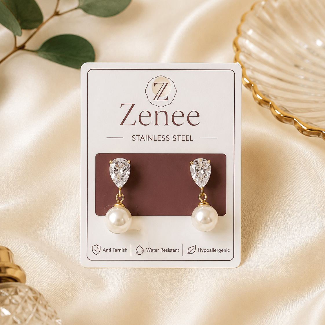 Pearlé Lumi Drop Earrings - Zenee - Earrings