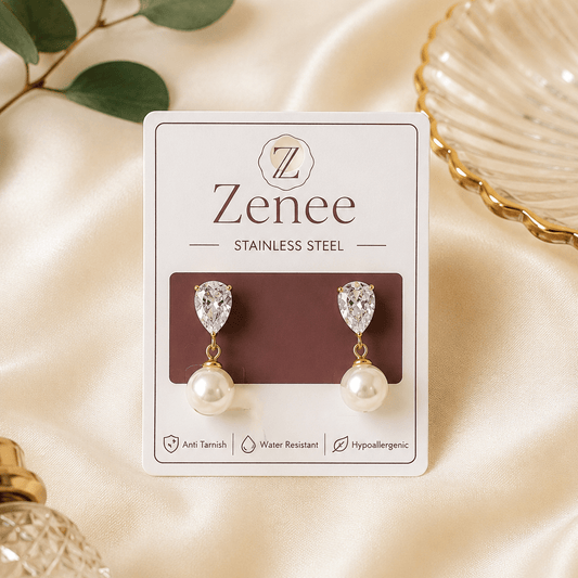 Pearlé Lumi Drop Earrings - Zenee - Earrings