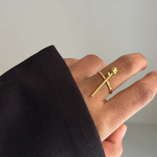 Rosé Stem Ring - Zenee-Rings