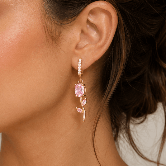 Roselle Bloom Earrings - Zenee-Earrings