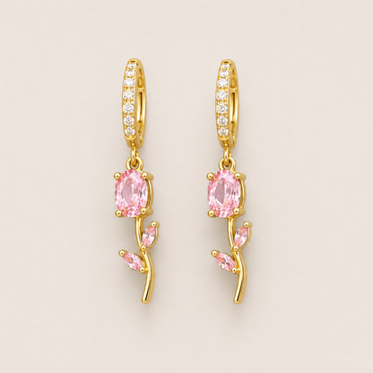Roselle Bloom Earrings - Zenee-Earrings