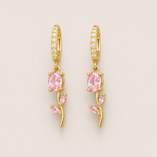Roselle Bloom Earrings - Zenee-Earrings