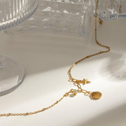 Seashell Charm Necklace - Zenee - Necklaces