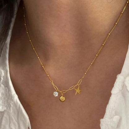 Seashell Charm Necklace - Zenee - Necklaces