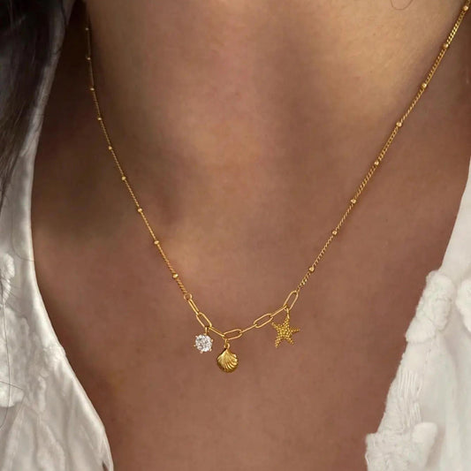 Seashell Charm Necklace - Zenee - Necklaces