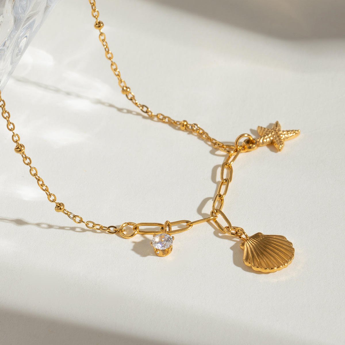 Seashell Charm Necklace - Zenee - Necklaces