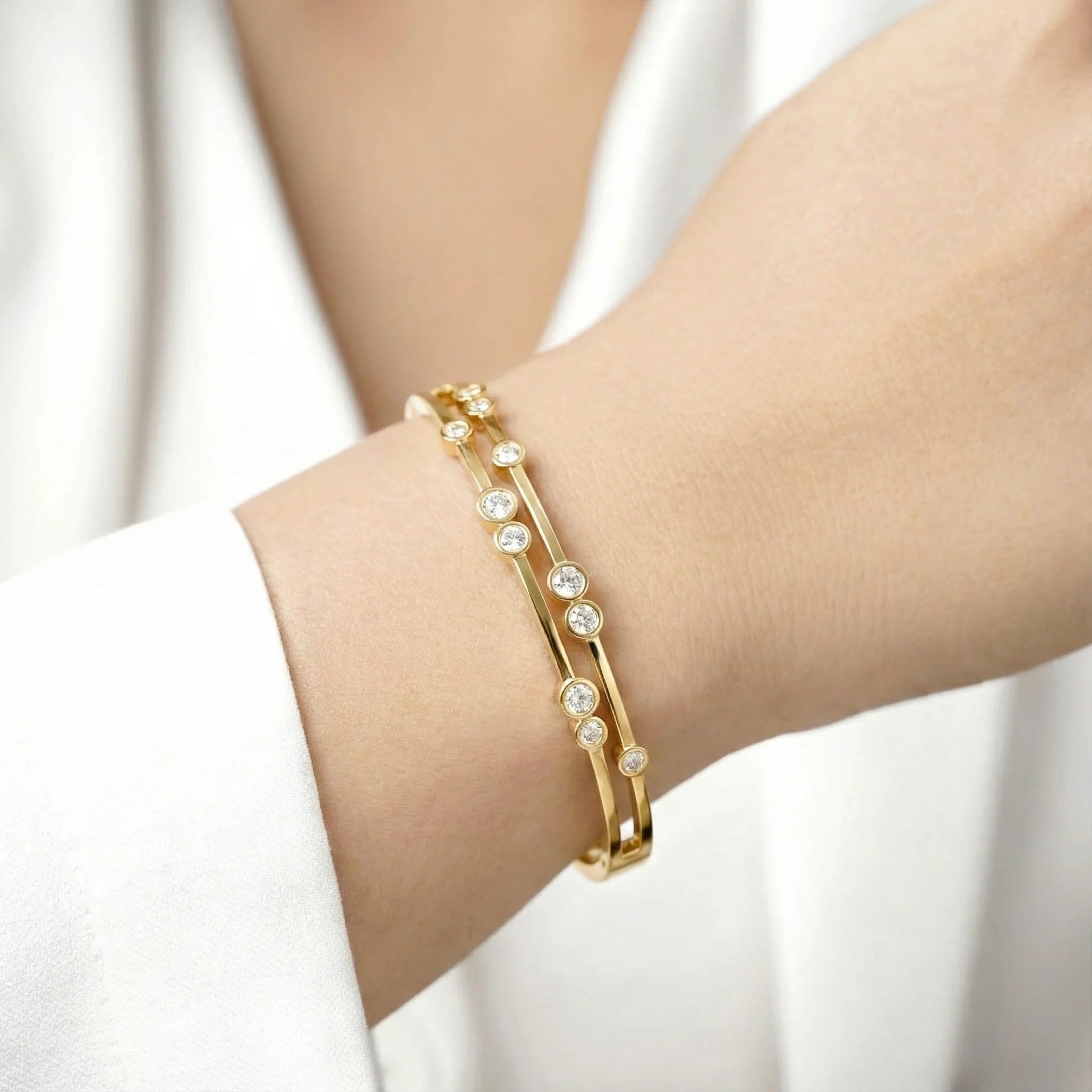 Starlisse Crystal Bangle - Zenee - Bracelets