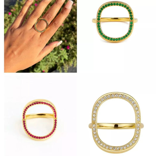 Trio Halo Ring - Zenee - Rings