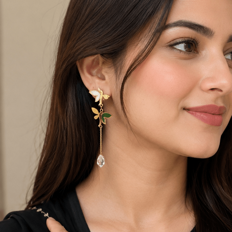 Verdelle Bloom Drop Earrings - Zenee-Earrings