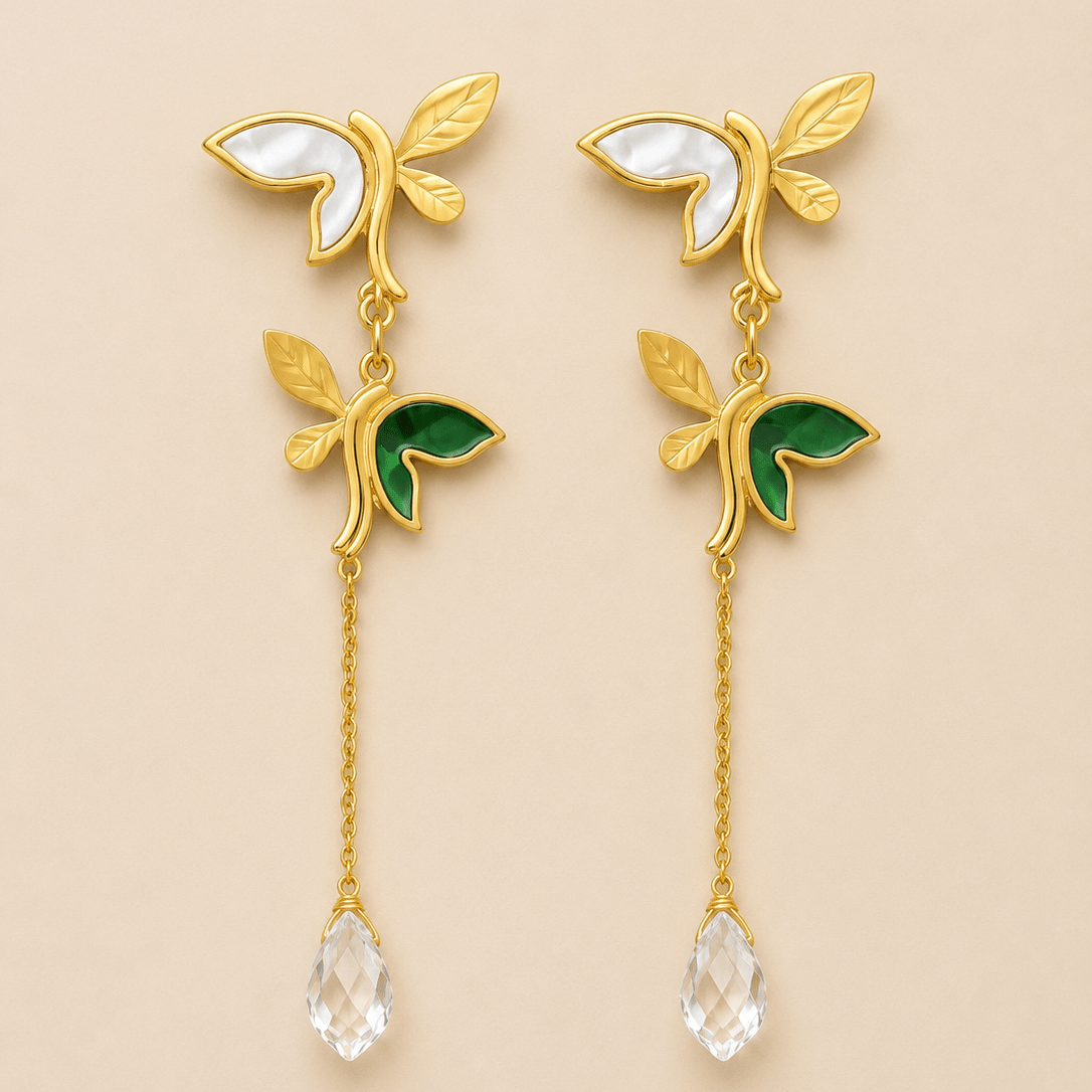 Verdelle Bloom Drop Earrings - Zenee-Earrings
