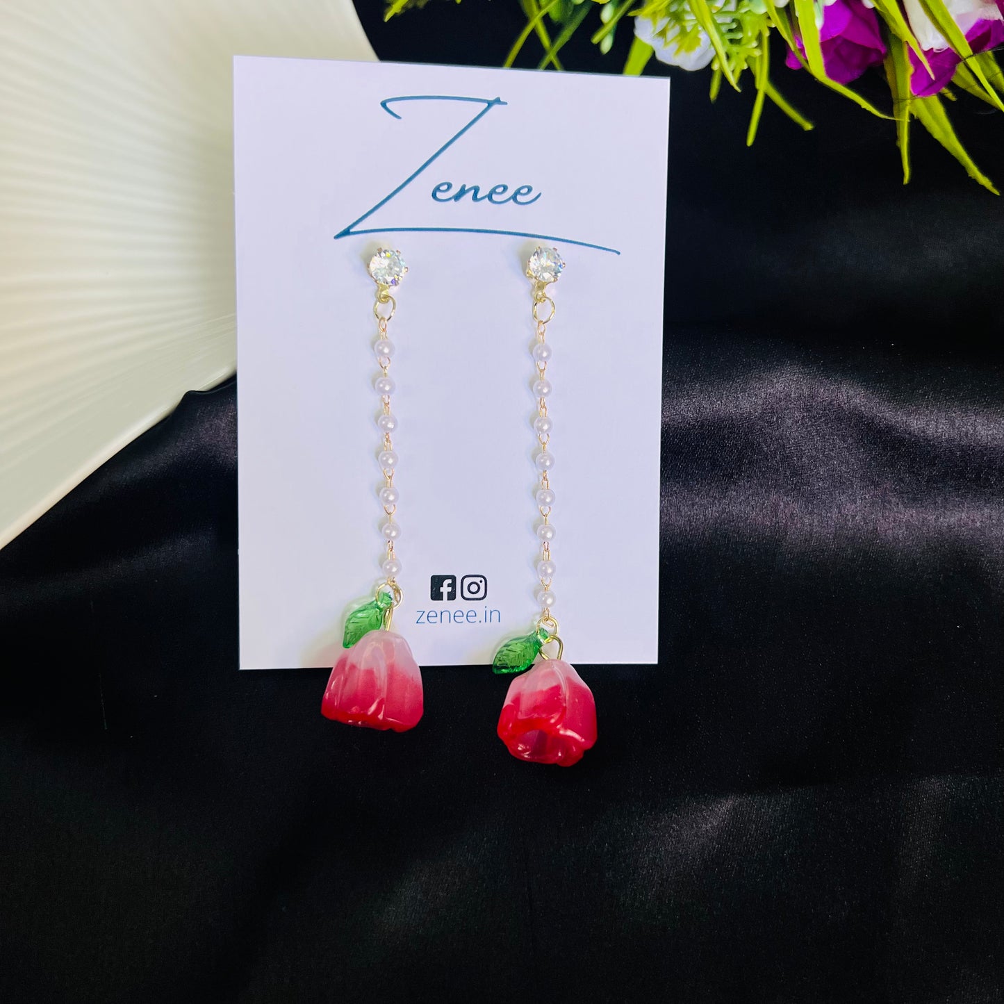 Rose Hanging Earrings