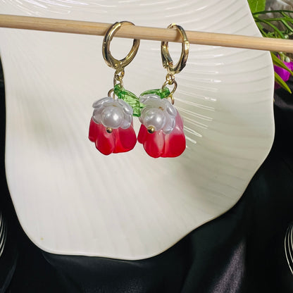 Rose Hanging Earrings