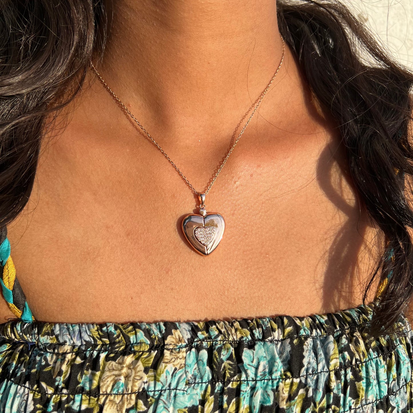 Lila Heart Pendant Necklace