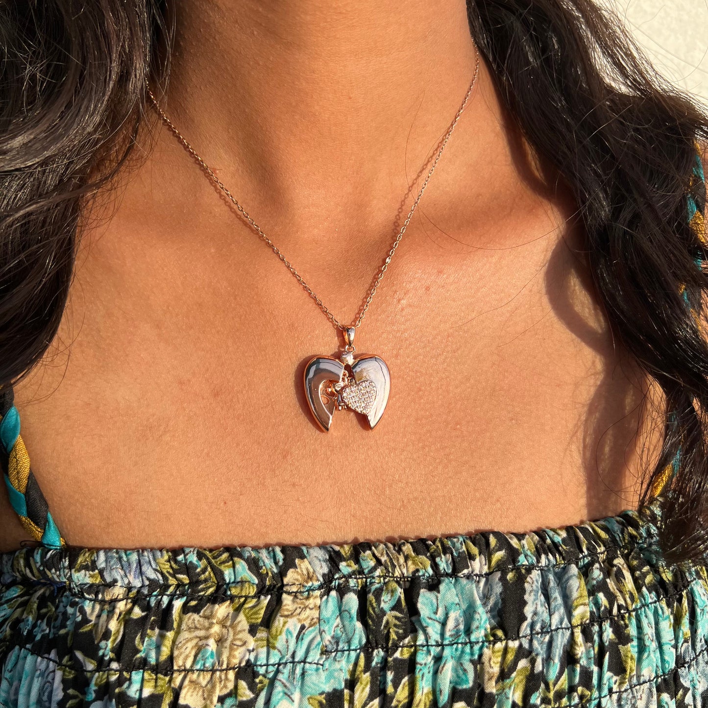 Lila Heart Pendant Necklace