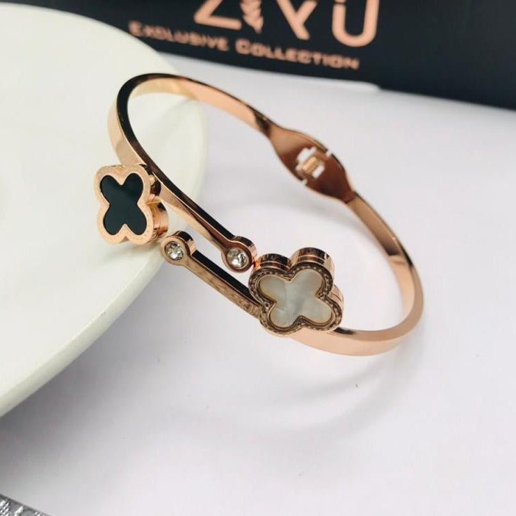 Ada Double Clover Bracelet - Zenee.in-Bracelets