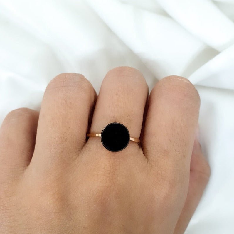 Arzoo Black Ring - Zenee-Rings