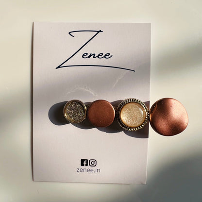 Assorted Brown Hair Clip - Zenee.in-Hair Accessories