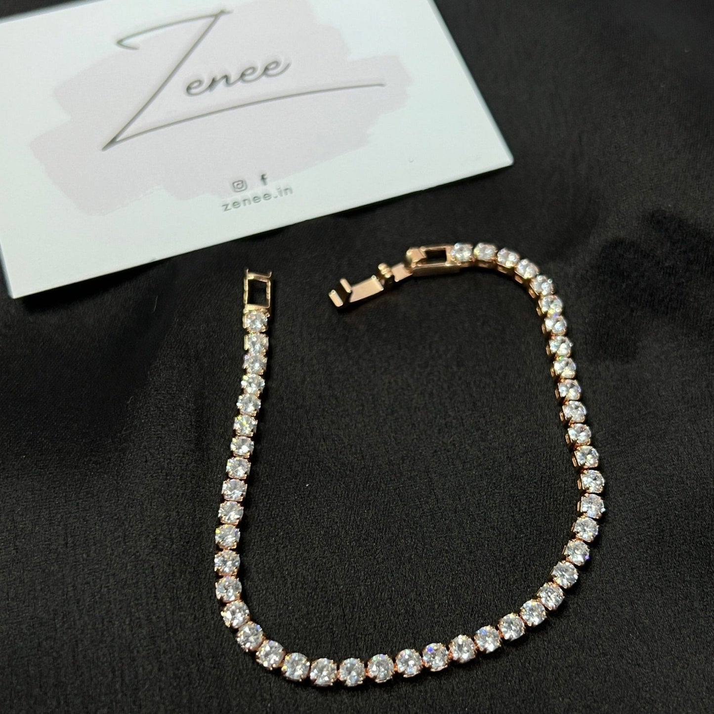 Baguette With Small Stones Bracelet - Zenee.in-Bracelets