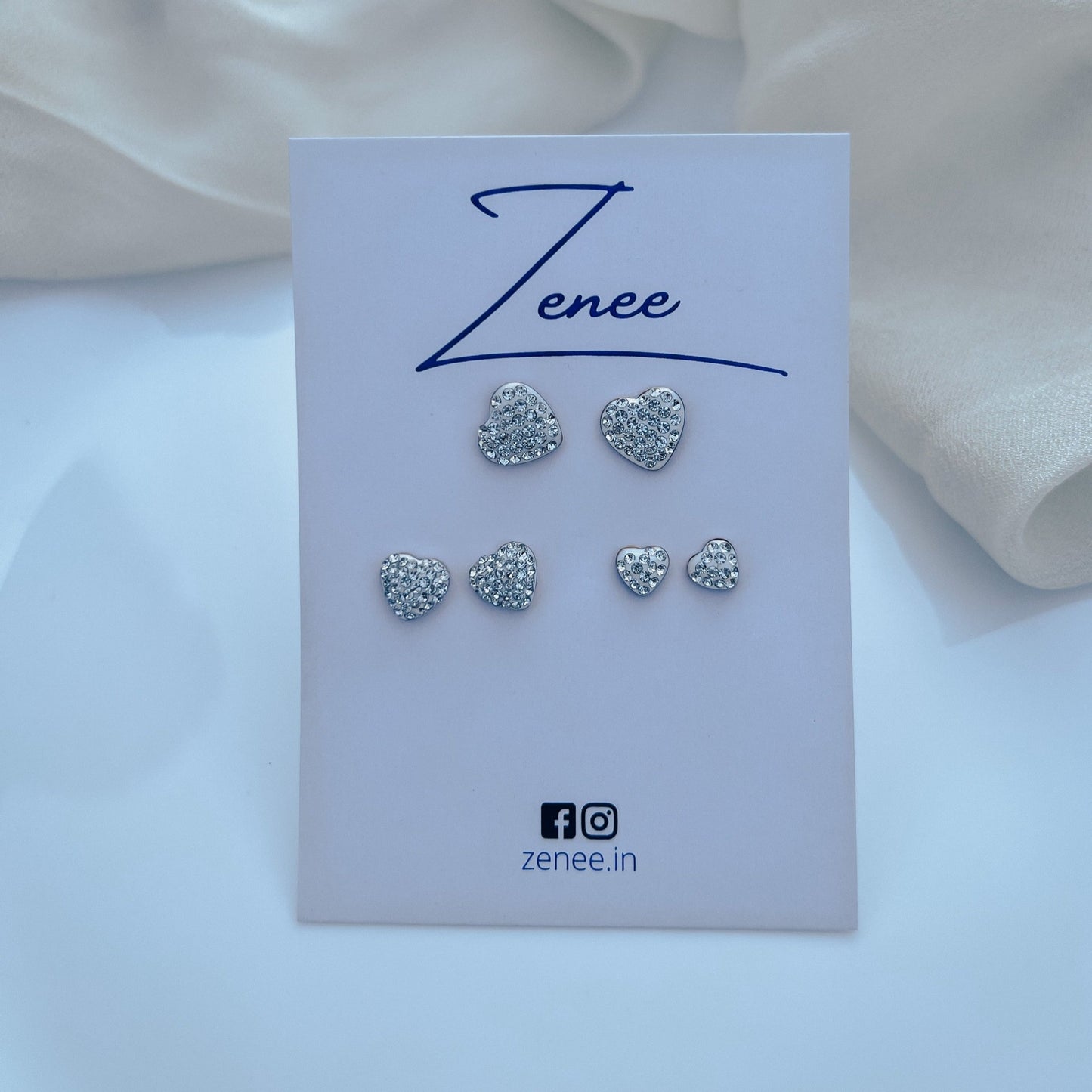 Beu Heart Studs - Zenee.in-Earrings