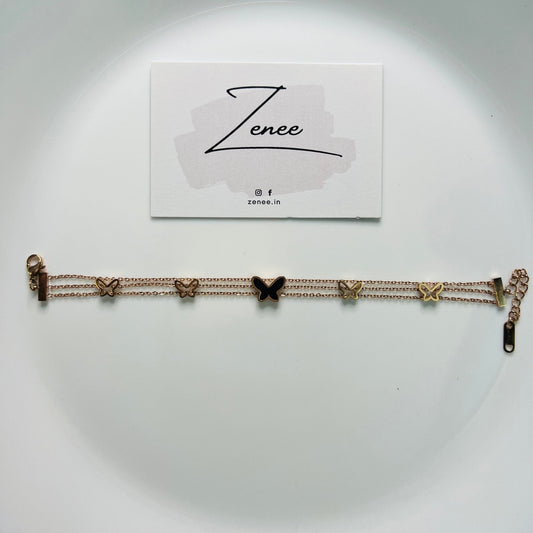Black Butterfly Bracelet - Zenee.in-Bracelets