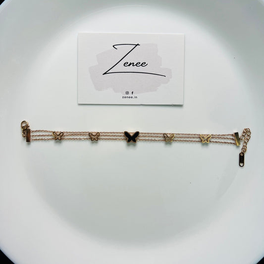 Black Butterfly Bracelet - Zenee.in-Bracelets