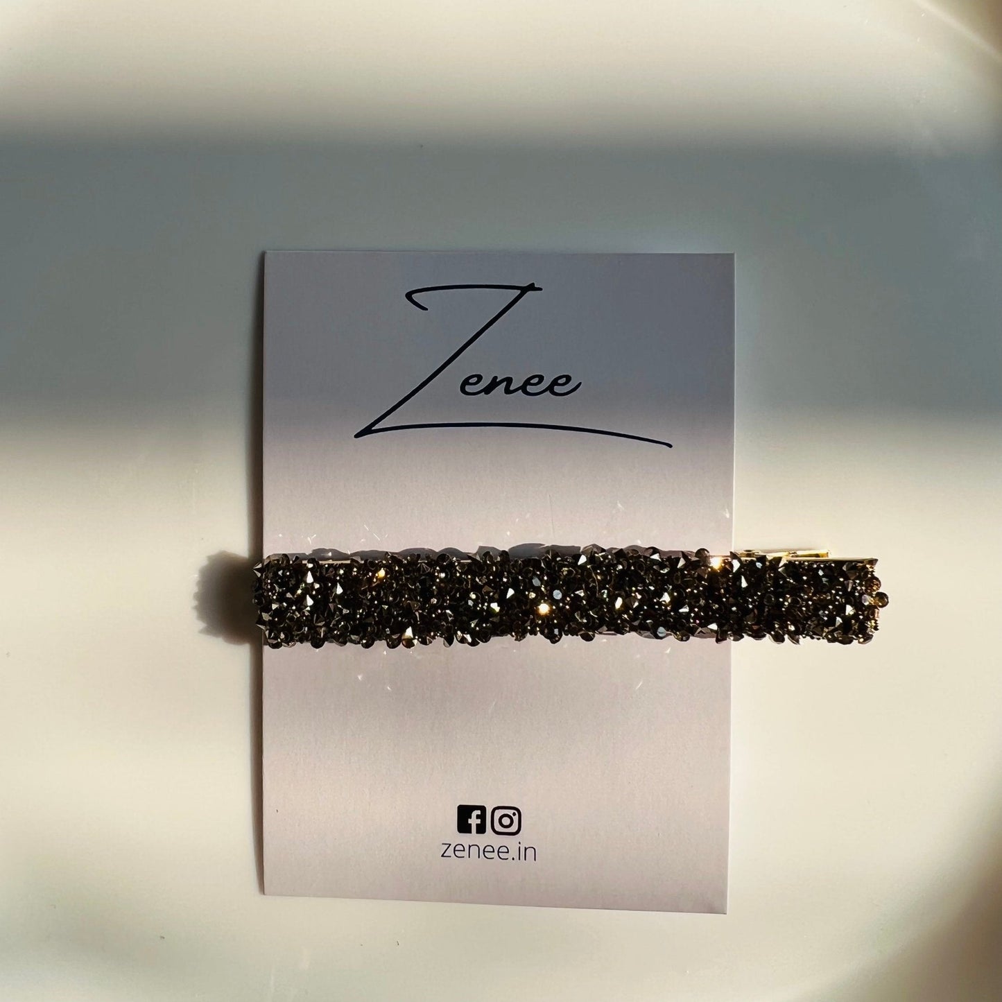 Black Druzy Hair Clip - Zenee.in-Hair Accessories