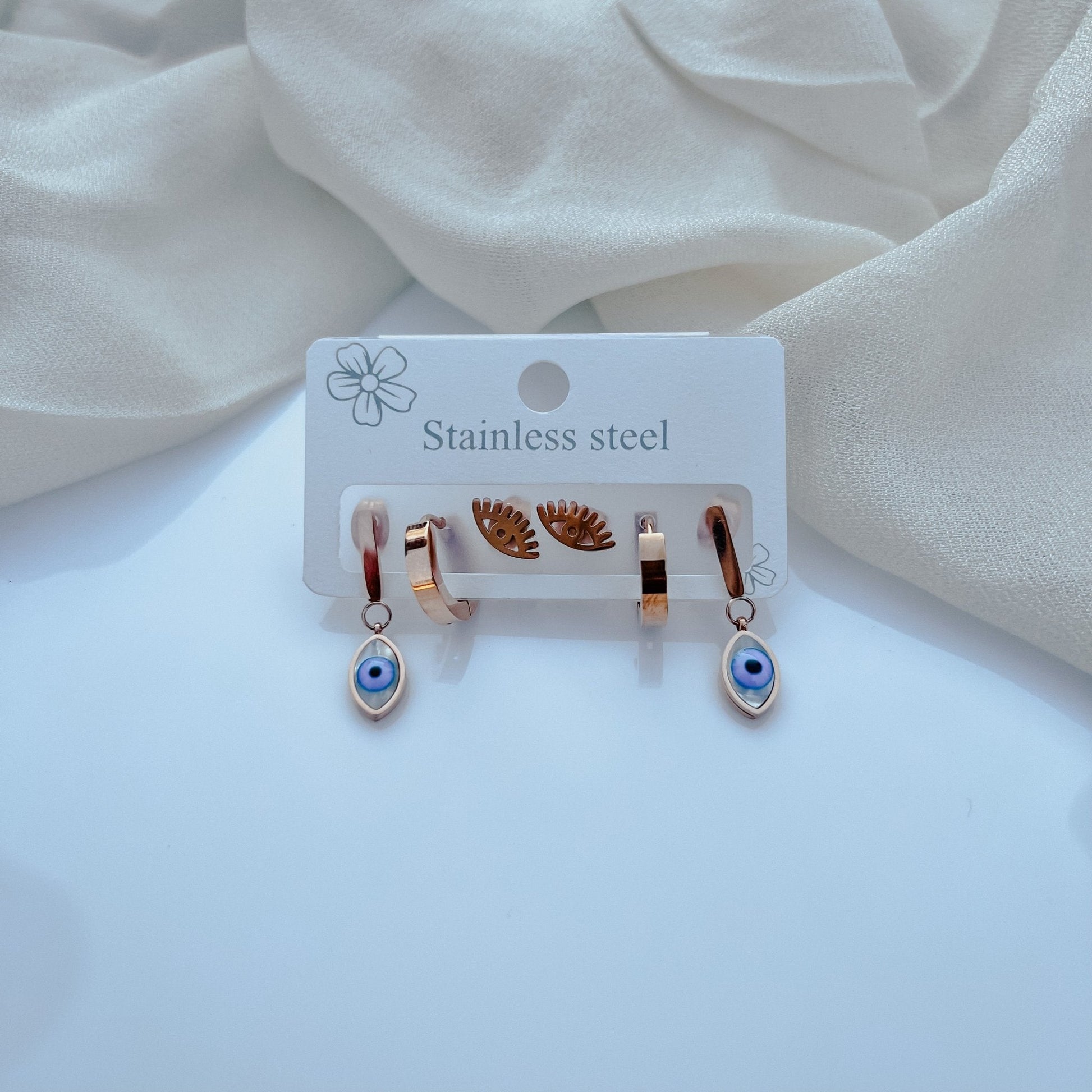 Blae Evil Eye Studs - Zenee.in-Earrings