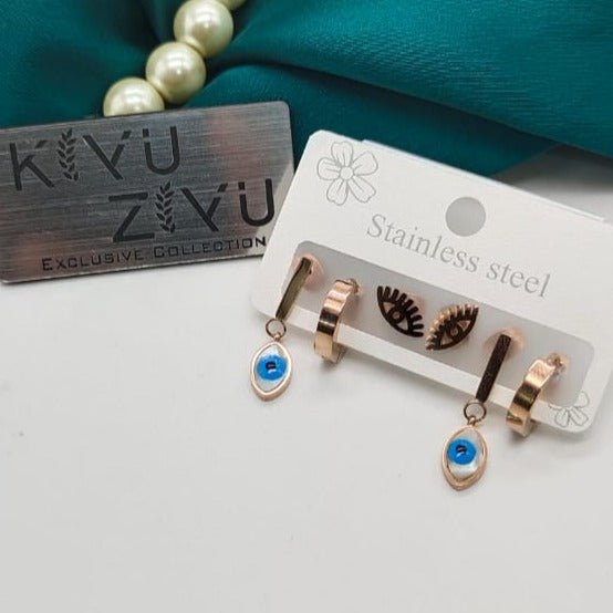 Blae Evil Eye Studs - Zenee.in-Earrings