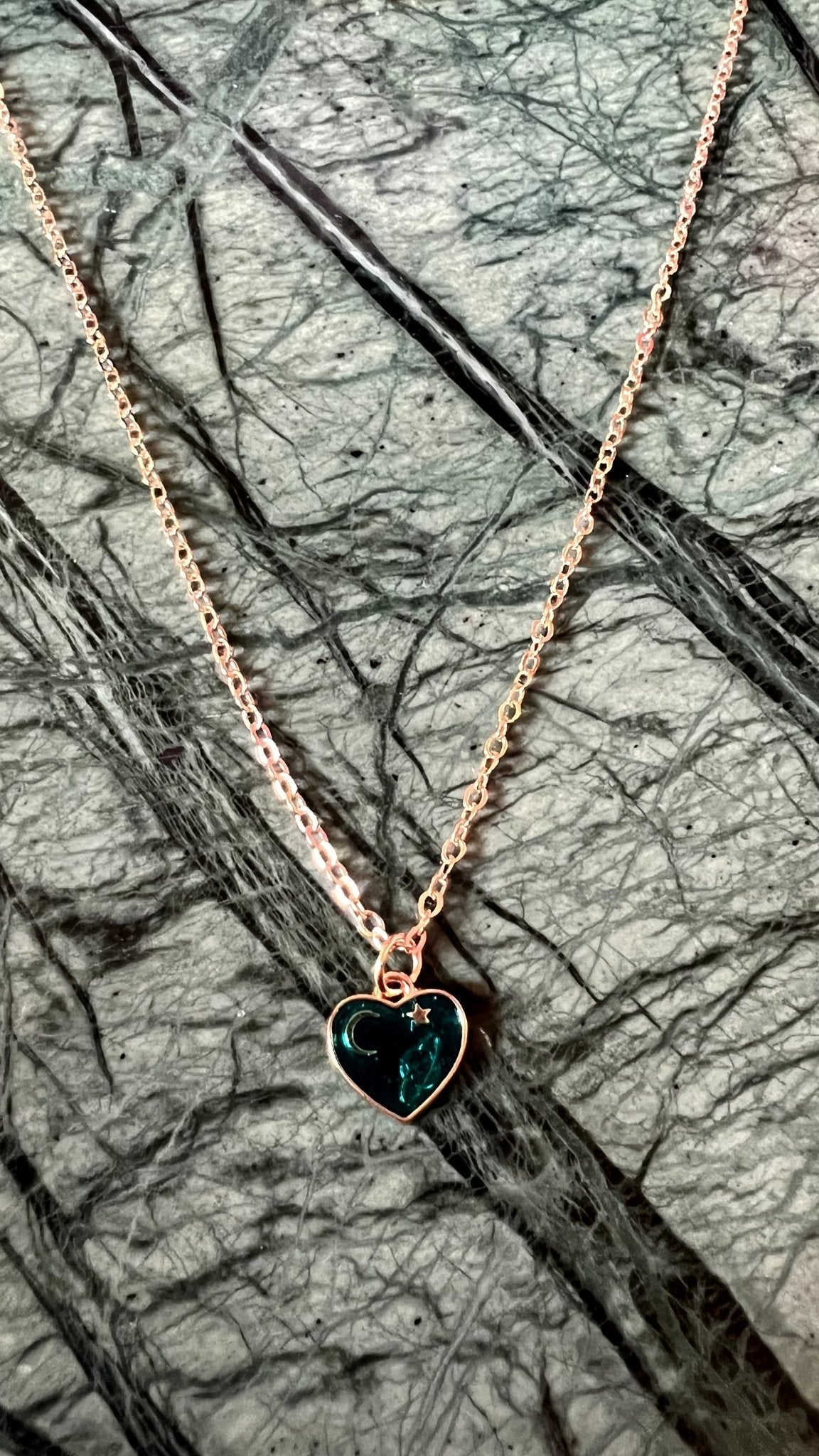 Blue Heart Necklace - Zenee.in-Necklaces