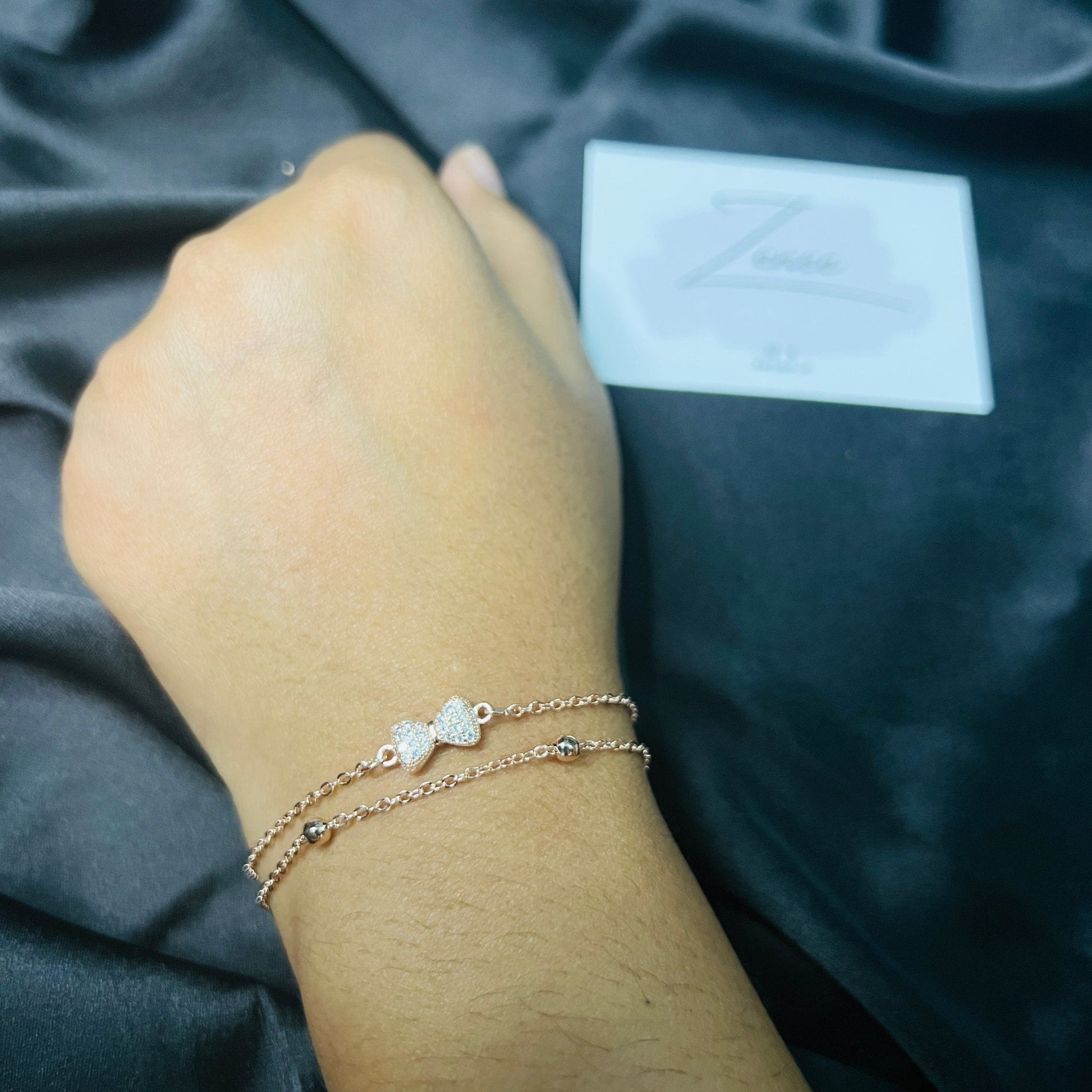 Bow With Crystal Bracelet - Zenee.in-Bracelets