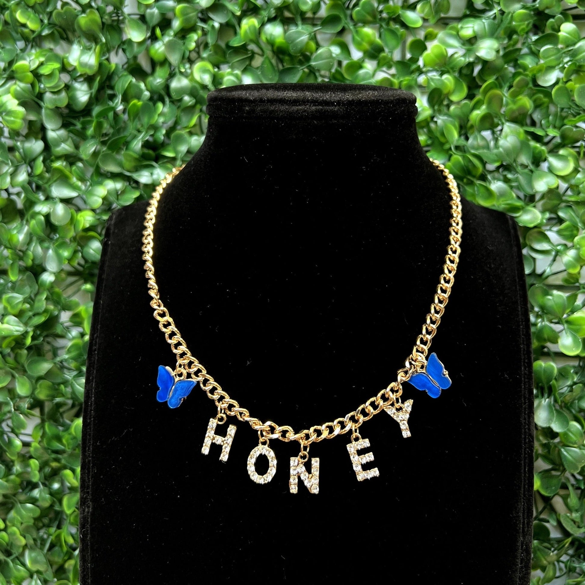 Butterfly Honey Letter Necklace - Zenee.in-Necklaces