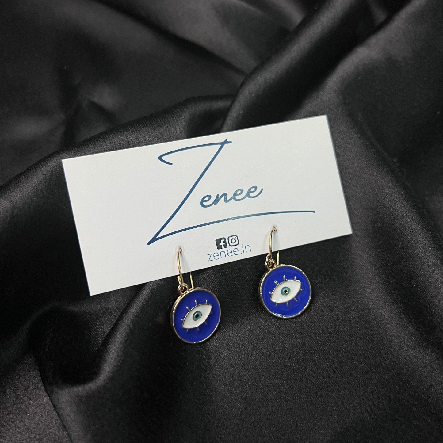 Coin Evil Eye Earrings - Zenee.in-Earrings